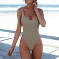 thumbnail image 3 of Lopeceal Bikini One Piece Swimsuit for Women Sexy Strap Round Neck Open Back Swimwear Sexy Slim Fit Bodysuit, 3 of 5