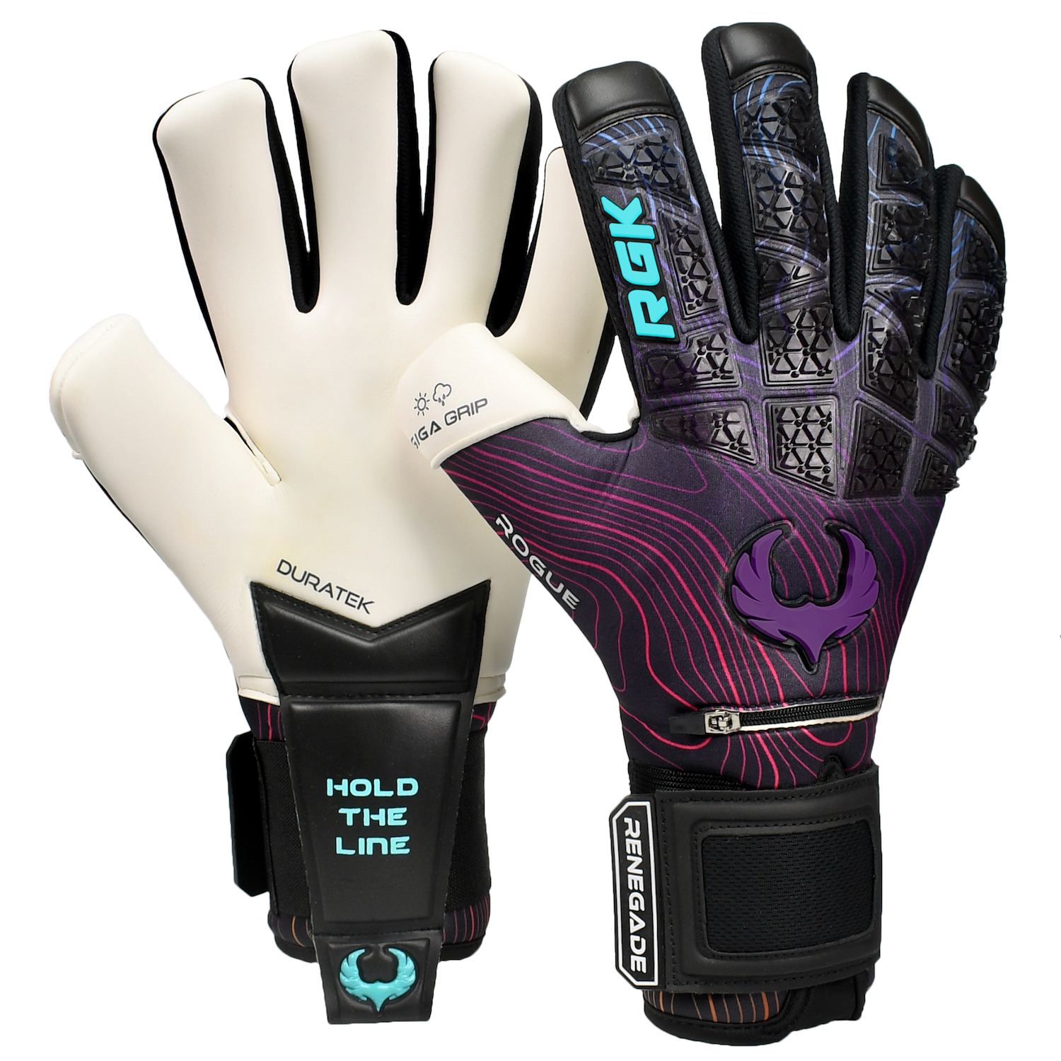 Gants De Gardien De But Renegade GK Rogue - Level 4+ Avec Grip Pro Et Protection Doigts - Taille 6-11