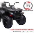 thumbnail image 6 of Holaki 24V ATV Double Drive Children Eectric Ride- on Car for Boys , Black, 6 of 10