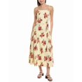 thumbnail image 3 of WeWoreWhat womens  Flare Panel Linen-Blend Midi Dress, 0-0, 3 of 4