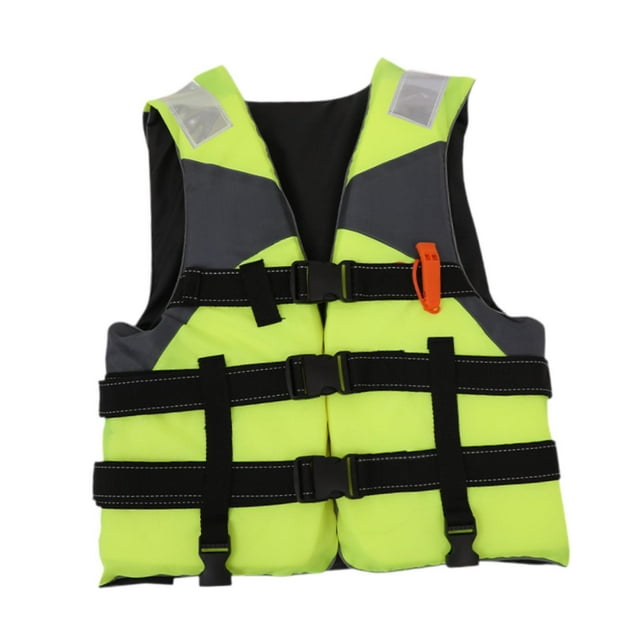 Chaleco ,Chaleco con silbato para niños,Chaleco de natación Chaleco flotador de agua Flotabilidad,Traje de supervivencia para chaquetas y kayak para deportes Verde