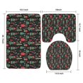 thumbnail image 3 of Dark Christmas Tree and Gift Pattern Bathroom Rugs Sets 3 Piece,Toilet Cover Set,Absorbent Non Slip Bathroom Mats Sets with U-Shaped Contour Rug Toilet Rug Set, 3 of 5