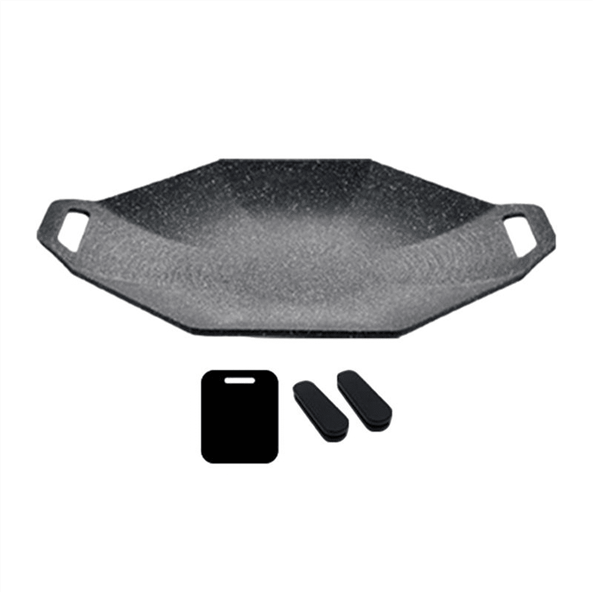 TOP! Portable Korean BBQ Pan Plate,Medical Stone Octagonal Non-Stick Baking Tray Multifunctional Barbecue