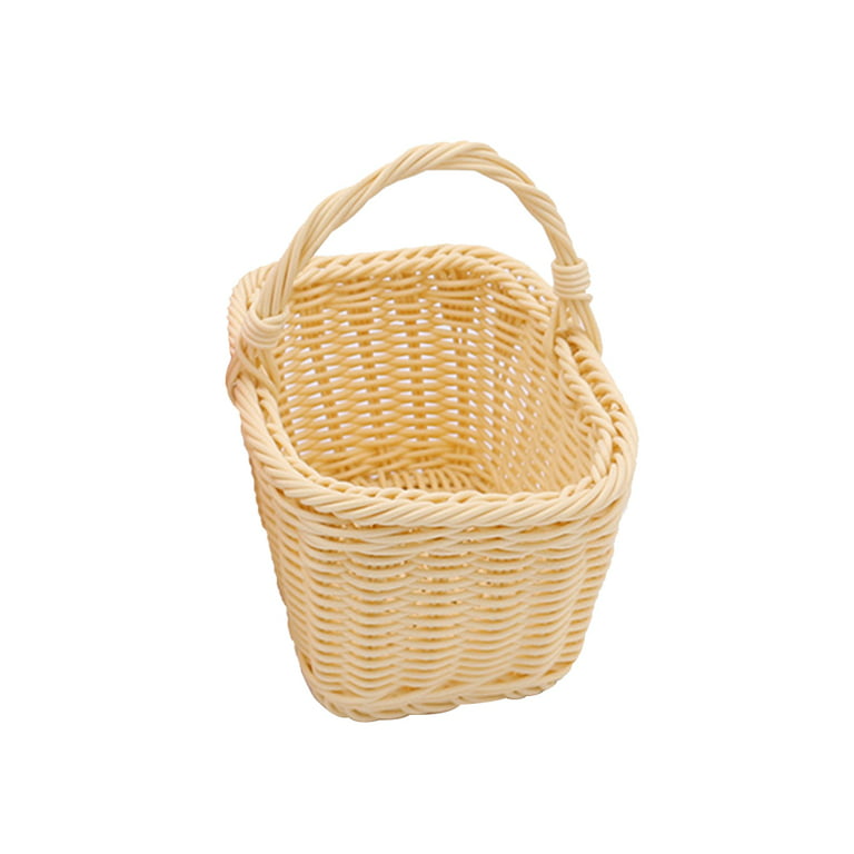 Rattan Woven Wicker Picnic Baskets | Little Red Riding Hood Basket for Kids  | Hand Woven Wicker Great for Easter Basket | Storage of Plastic Cheap