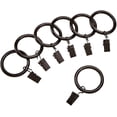 thumbnail image 1 of Vallaes Curtain Clip Rings 6.1cm Fontainebleau 10Pcs Black, 1 of 2