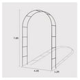 thumbnail image 4 of Metal Garden Trellis Arch Outdoor Steel Arbor Arches Archway for Climbing Plants and Vines Wedding Party Decoration, 4 of 7