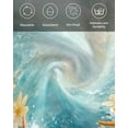 thumbnail image 6 of Cloth Napkins Summer Ocean Starfish Flower Washable Soft Kitchen Dinner Napkin Set of 8,Watercolor Coastal Marine Theme Reusable Cocktail Napkins for Wedding Holiday Party Event,20x20In, 6 of 7