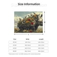 thumbnail image 3 of KLL Floral Rhino With Birds Print Fleece Throw Blanket, Horizontal Fleece Bedding Cute Soft Blankets Comfy Fleece Flannel Plush Home Decor for Couch & Bed -40"x30", 3 of 9