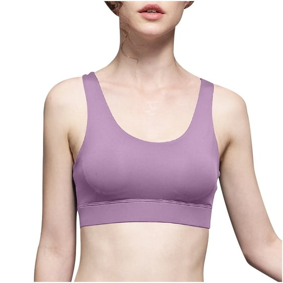 Bigersell Women's Spaghetti Strap Bra Women Beautiful Back Yoga Vest Fitness Running Underwear Composite Fabric One-piece Sport Bra Female Sports Bra Regular Spandex T-Shirt Bra Style 1208, XXL