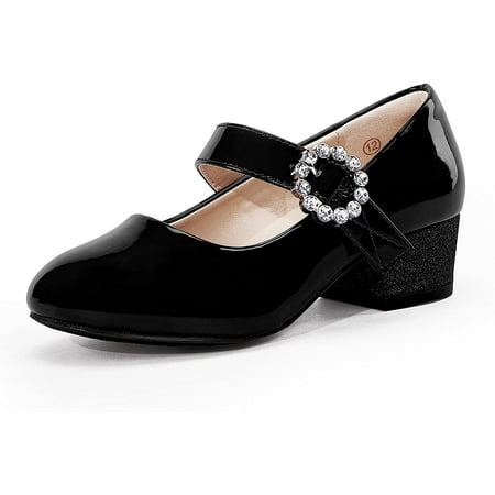 

Coutgo Girls Mary Jane Flats Low Heel Dress Shoes Rhinestone Glitter Princess Ballet Shoes School Uniform Wedding(Toddler/Little Kid/Big Kid)