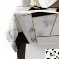 thumbnail image 4 of Marble Texture Black White Geometry Tablecloths Waterproof Kitchen Items Coffee Table For living Room Home Decor Dining Table, 4 of 7