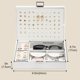 thumbnail image 2 of Estuche para Joyas, Jewelry Organizer Caja Organizadora con 8 Bolsillos para Joyería Anillos Aretes Collares Pulseras -Blanco, 2 of 7