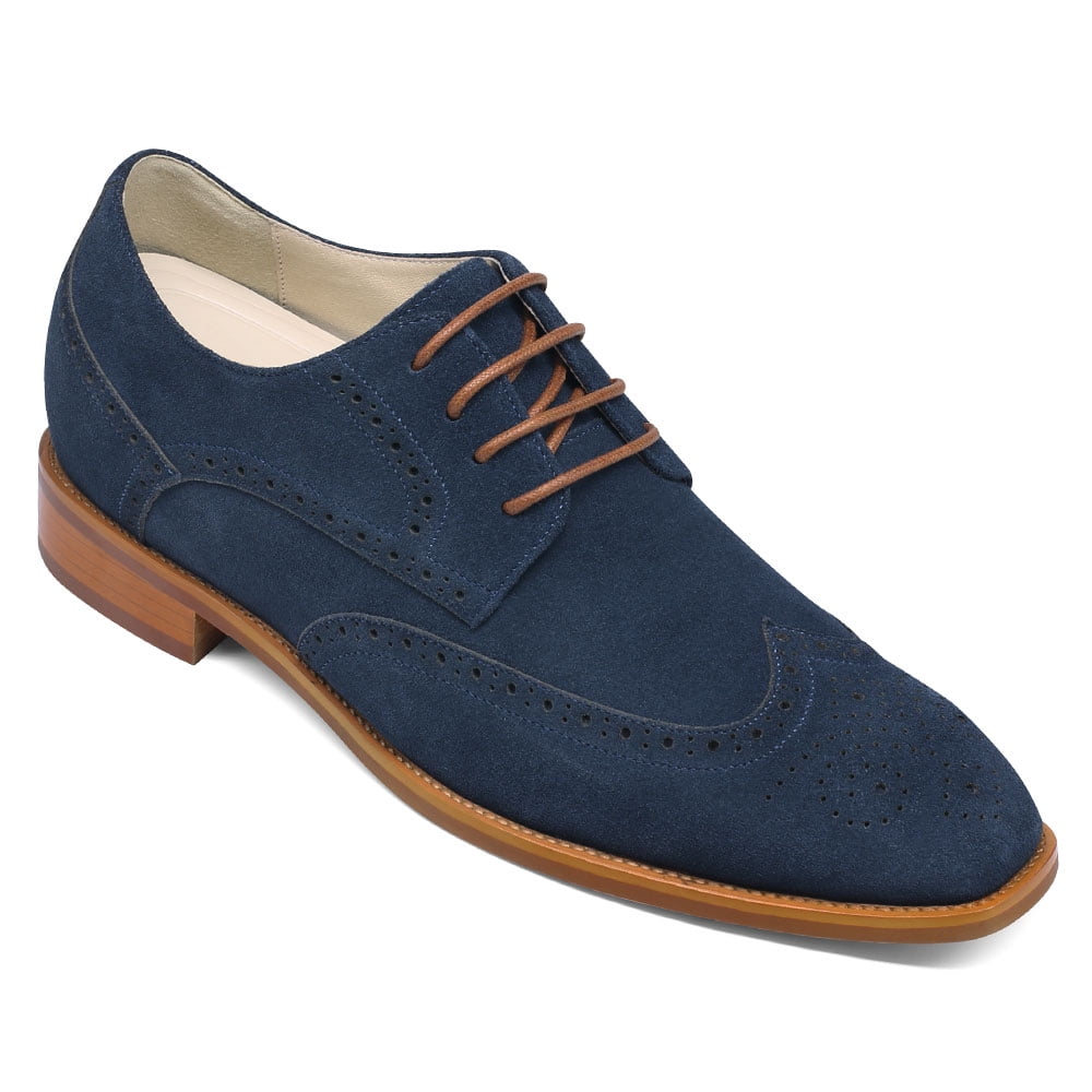 CMR CHAMARIPA Elevator Formal Shoes Men's Derby Shoes Blue Suede Height ...