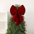 thumbnail image 3 of Gumesh Oversized Red Velvet Christmas Bow, Extra Large Festive Decor for Front Door, Tree, Mantel & Window, Luxurious Holiday Party Decoration, 3 of 3