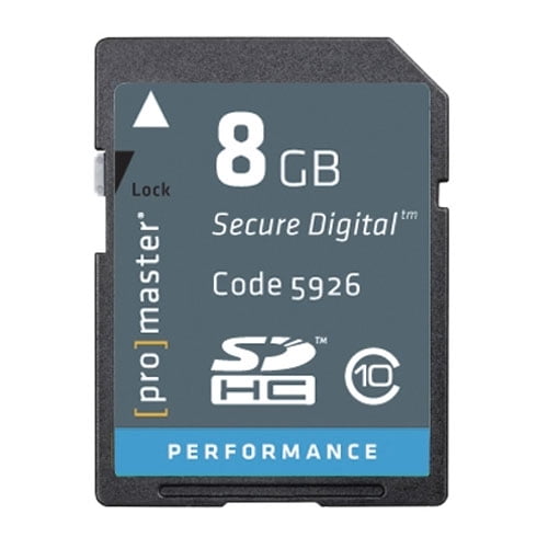 Promaster 8GB SDHC Class 10 Memory Card (Performance)