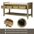 thumbnail image 4 of Harper & Bright Designs Shoe Rack with Cushioned Seat and Drawers, Multipurpose Entryway Storage Bench, Gray Wash, 4 of 8