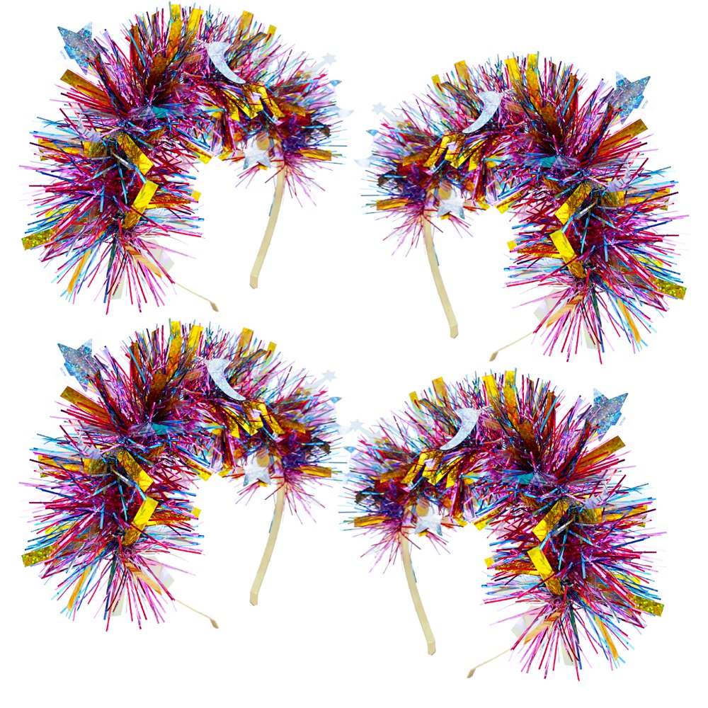 Packed Party 'Tinsel Time' Headband, Women Party Headbands 4Pack