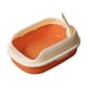 thumbnail image 4 of Caja de arena para gatos elevada, arenero para gatos, bandeja de arena para gatos, arena para mascotas resistente con parte superior abierta Naranja, 4 of 9