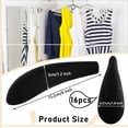 thumbnail image 2 of Qunclay Velvet Hangers Shoulder Form Shaper Black Pads Flocking and Plastic Shoulder Protectors for Velvet Flocking Hangers Measuring 0.2 Inch in Thickness(16 Pcs), 2 of 7