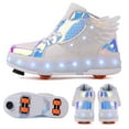 thumbnail image 3 of Kids Roller Skates Light up Shoes with Wheels Shoes LED USB Charging Roller Sneakers for Girls Boys Birthday Christmas Gift, 3 of 21