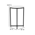 thumbnail image 4 of Flash Furniture Hampstead Contemporary End Table, White Marble/Matte Black, 4 of 11
