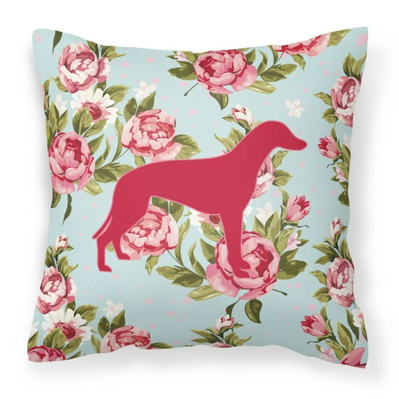Carolines Treasures Grayhound Shabby Chic Decorative Outdoor Pillow