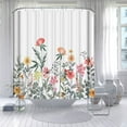 thumbnail image 2 of CSCHome Shower Curtain Anti-Fog Polyester Leaf Floral Print Shower Curtain for Bathroom, Home, Hotel Decor 71x71inch, 2 of 6