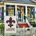 thumbnail image 2 of Newhomestyle Mardi Gras Welcome Garden Flag 12×18 Inch New Orleans Vertical Double Sided Flag Decor, 2 of 5