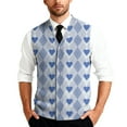 thumbnail image 2 of Mens Valentines Day Sweater Vests V Neck Sleeveless Cardigan Vest Knitwear, 2 of 7