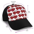 thumbnail image 2 of Yiaed Cute Red Crab Print Baseball Cap Dad Hat Polo Style Plain Blank Adjustable Size, 2 of 5
