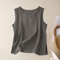 thumbnail image 2 of Tsesme Tank Tops for Women 2026 Summer Casual Sleeveless T-Shirt Round Neck Split Hem Loose Camisole Daily Wear ,Dark Gray,XXL, 2 of 6