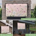 thumbnail image 2 of Outdoor TV Cover 30 to 32 Inches, Farmhouse Floral Wildflowers Herb Plant Retro Pink Texture Waterproof TV Cover with Remote Control Pocket, Flat Screen TV Cover Protector for Outside TV, 2 of 6