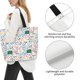 thumbnail image 3 of Balery Back To School Bolsa Tote Estilo Estético con Cremalleras, Bolsa de Hombro, Bolsa de Compras Grande y Plegable, 3 of 8