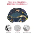 thumbnail image 5 of Kdxio Undersea Animals Print Shower Cap for Women,Elastic and Reusable,Double Waterproof Layers Bathing Hat, 5 of 9