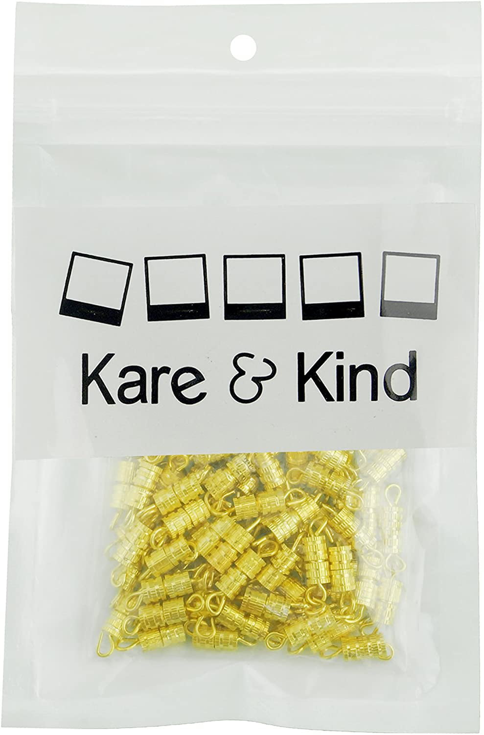 Kare & Kind Barrel Screw-100pcs-Screw type Clasp 4X15mm-10 retail packaging 