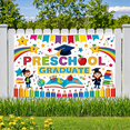 thumbnail image 5 of Colorful Design Preschool Graduation Banner Lightweight Children's Event Photo Backdrop for Kids Party Indoor Decoration Celebration, 5 of 7