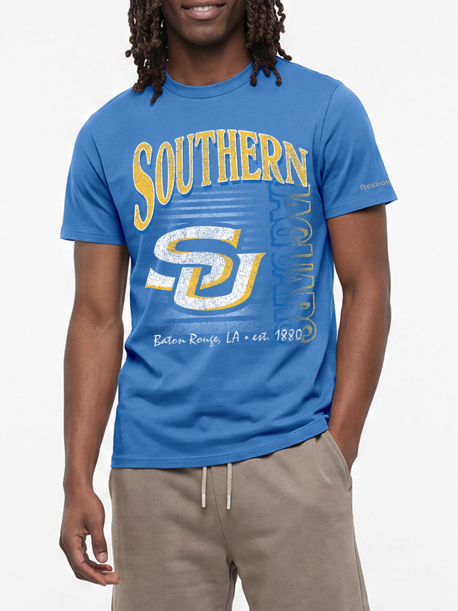 Southern University Jaguars Reebok Mens Crew Neck Short Sleeve T-Shirt
