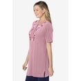 thumbnail image 4 of Woman Within Plus Size 7-Day Embroidered Pointelle Tunic, 4 of 6