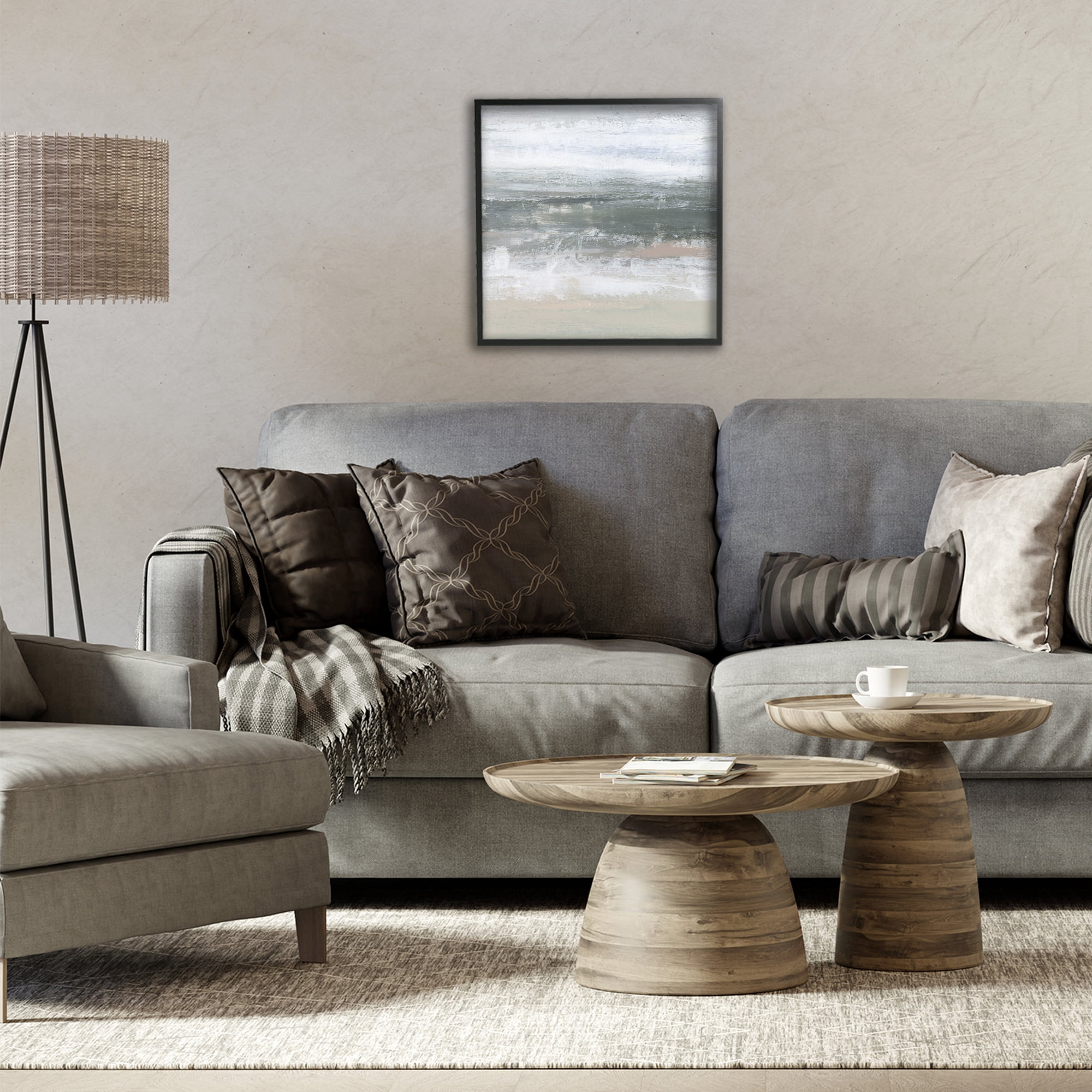 Stupell Industries Subdued Pastel Tides Black Framed Giclee Art, design by Ethan Harper