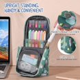 thumbnail image 3 of Standing Pencil Case Large Capacity Pen Bag, Multi-Layer Pen Pouch Pencil Holder Stationery Organizer, Polyester Pencil Bag Storage Box Desk Organizer, Sheep, 3 of 8