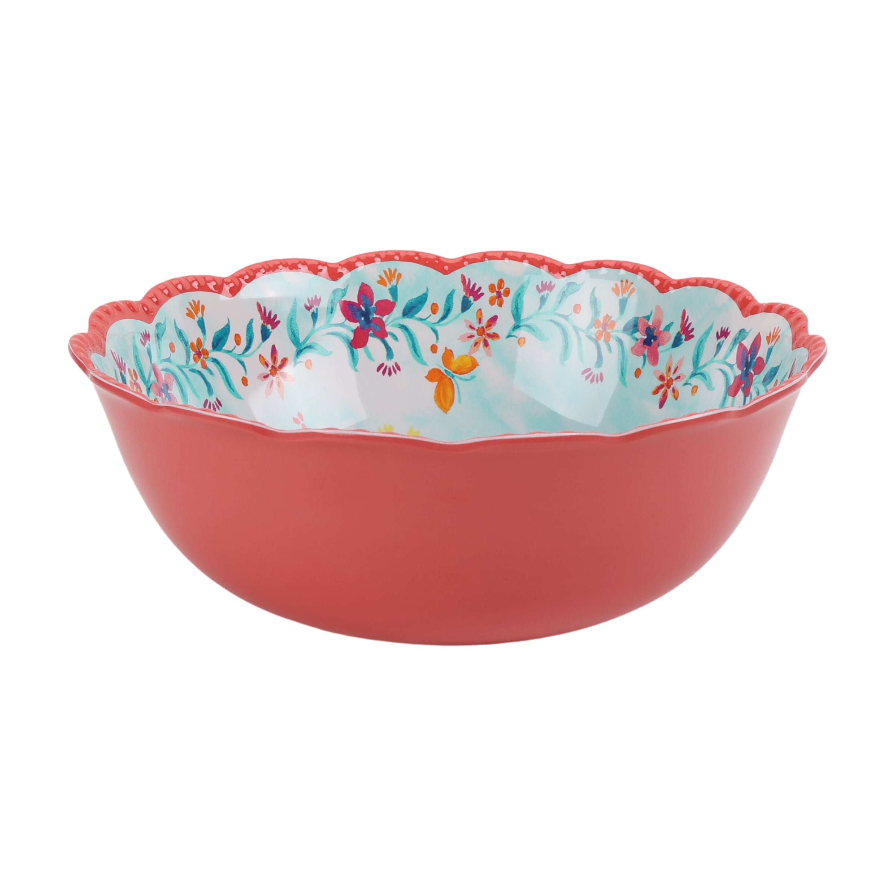 (4 pack) The Pioneer Woman Fresh Floral 7-Piece Melamine Serving Bowl Set