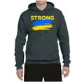 thumbnail image 2 of Ukranian Strong Vintage Unisex Graphic Hoodie Sweatshirt, Charcoal, XX-Large, 2 of 4