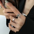 thumbnail image 2 of nipocaio Ouvert Orteil Anneaux Fixés pour les Femmes Simple Bague Mince Réglable-2pack, 2 of 6