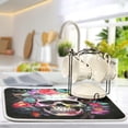 thumbnail image 5 of FREEAMG Skull with Colorful Flower Dish Drying Mat for Kitchen, 18 x 24 Inch Microfiber Absorbent Dish Drying Pad, Kitchen Counter Protect Mats, 5 of 7