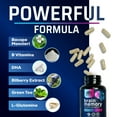 thumbnail image 3 of Brain Supplements for Memory and Focus - Advanced Cognitive Formula to Support Concentration, Energy, Clarity - Brain Health Memory Vitamins with Bacopa, Phosphatidylserine, DMAE & More, 120 Capsules, 3 of 9