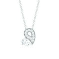 thumbnail image 2 of Rosec Jewels Lab Created Diamond Necklace - Vintage Style Pear Necklace for Anniversary (EF-VS Grade), 10K White Gold, 2 of 7