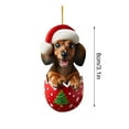 thumbnail image 2 of Luoshdecor Christmas Tree Ornament，Hatching Born Dachshund Dog Acrylic Pendants, Christmas Tree Decor Dog, Home Decor for Fireplaces, Windows, Doors, Walls, 2 of 4