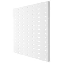 Raindrops White Plastic Pegboard 28x28cm Wall Mount for Garage Organization and Tool Storage Easy to Install