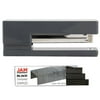 JAM Paper Office & Desk Sets, 1 Stapler 1 Pack of Staples, Grey and Black, 2/pack