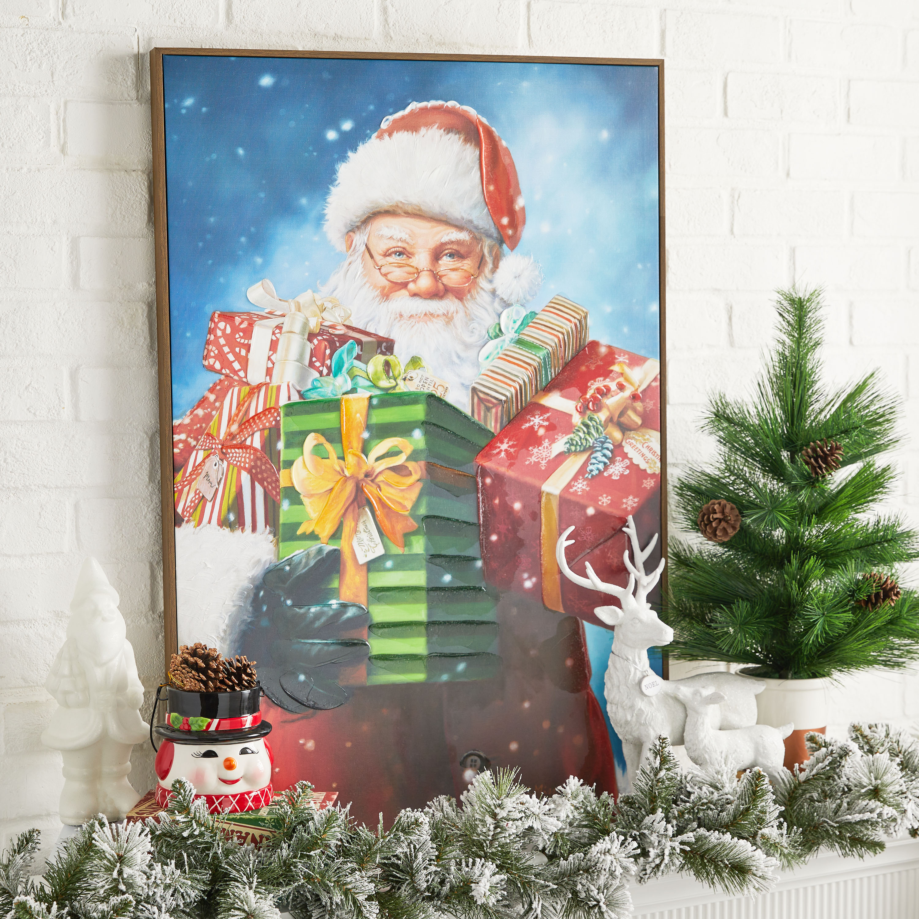 Holiday Time Santa Claus Hanging Sign Decoration - image 2 of 2